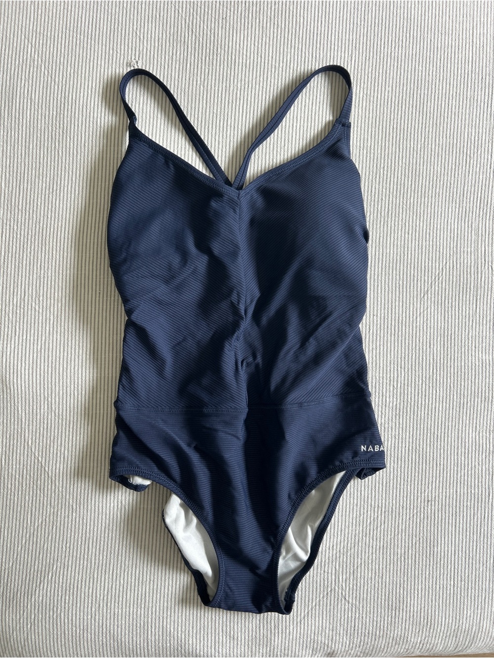 NABAIJI Women's Navy One-Piece Swimsuit with V-Neck Straps